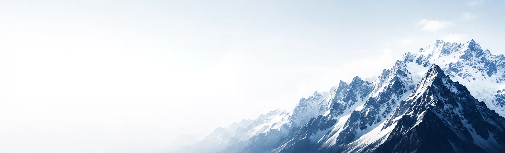 Snow-covered mountain range